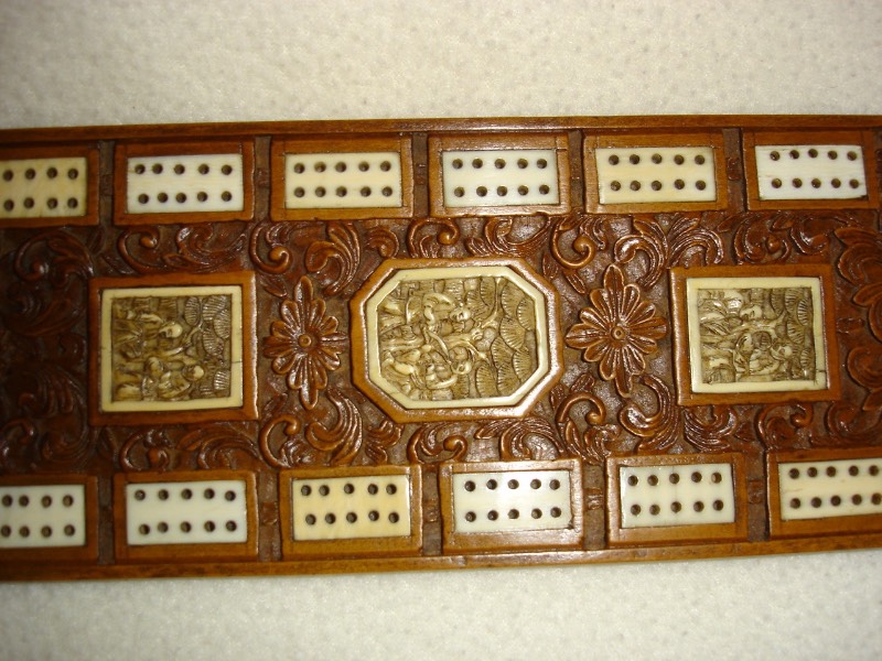 Cantonese deeply carved flat sandalwood crib board