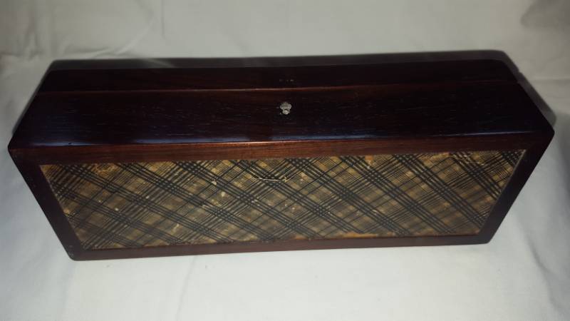 Butterfly Tunbridge Ware Cribbage Board