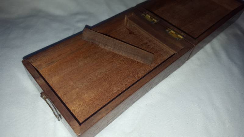 Folding Tunbridge Ware Walnut Cribbage