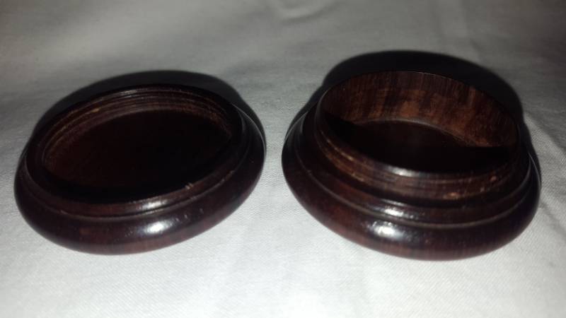 Rosewood Tunbridge Ware Rouge Pot