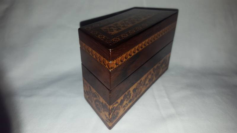 Trapezium Shaped Tunbridge Ware Box