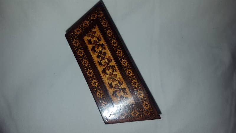 Trapezium Shaped Tunbridge Ware Box