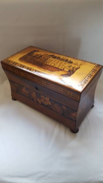 Battle Abbey Cloisters East Sussex Tunbridge Ware Tea Caddy