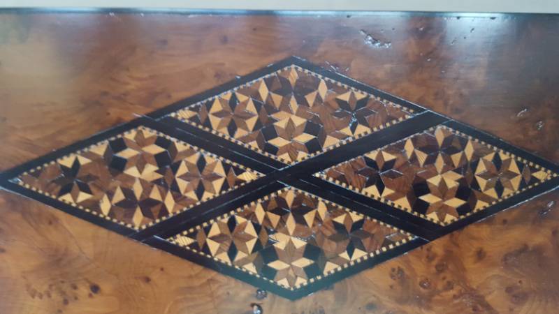 Early 1830 Geometric Tunbridge Ware Games Box