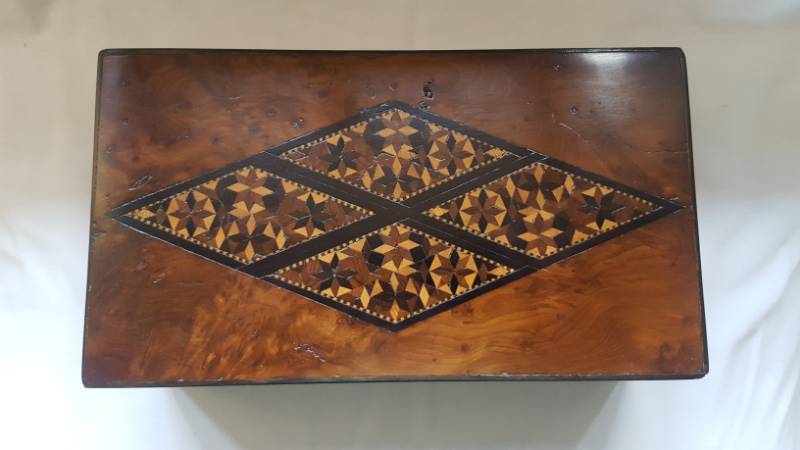 Early 1830 Geometric Tunbridge Ware Games Box