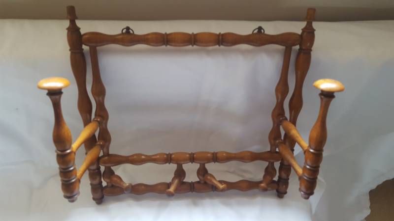 Circa 1890 French Turned Hat & Cravat Rack 