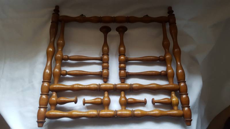 Circa 1890 French Turned Hat & Cravat Rack 