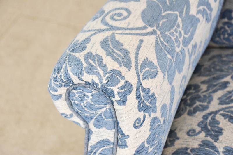 Large Upholstered Victorian Wing Chair