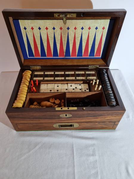 Victorian Rosewood Extensive Games Compendium 