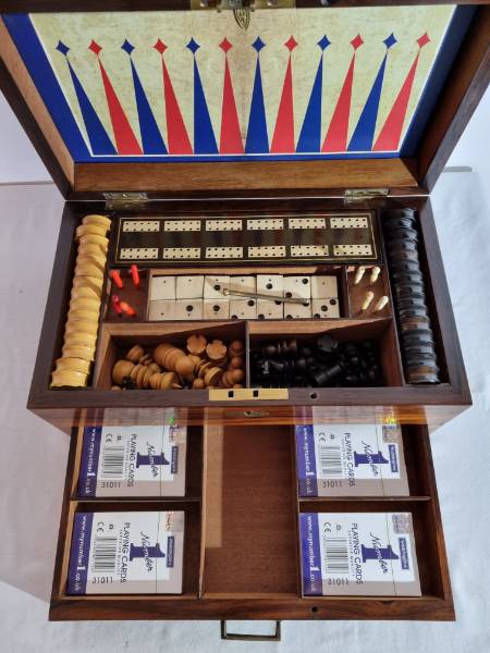 Victorian Rosewood Extensive Games Compendium 