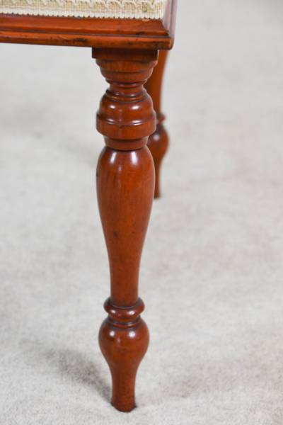 Mahogany Turned Leg Stool