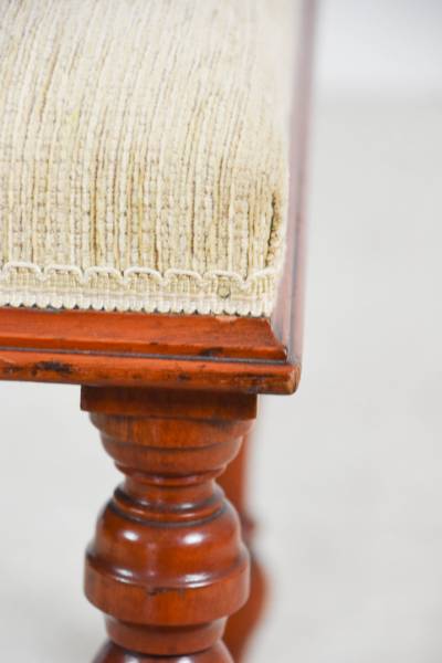 Mahogany Turned Leg Stool