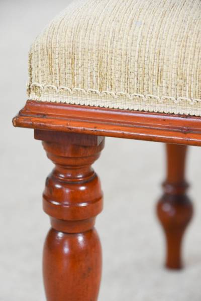 Mahogany Turned Leg Stool