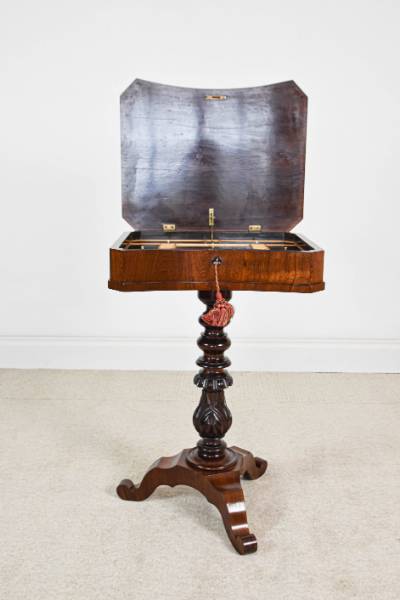 Rosewood Sewing Table Fully Fitted