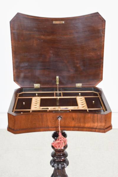 Rosewood Sewing Table Fully Fitted