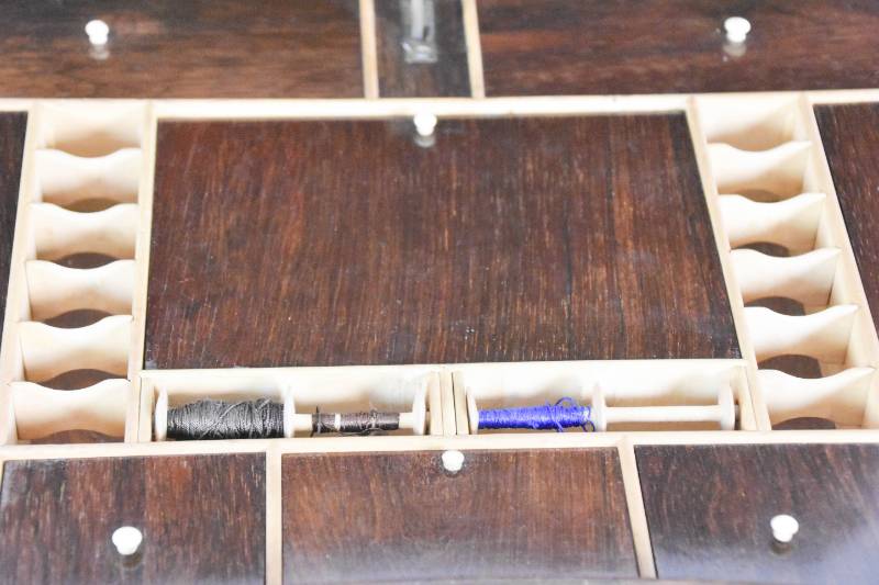 Rosewood Sewing Table Fully Fitted