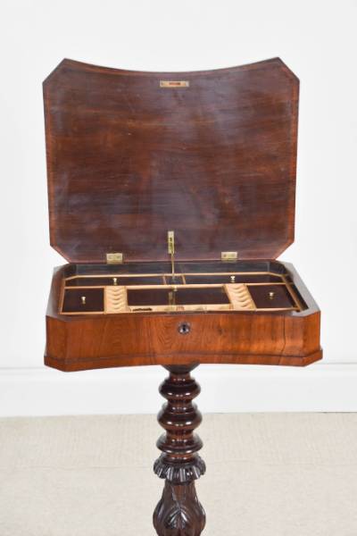 Rosewood Sewing Table Fully Fitted