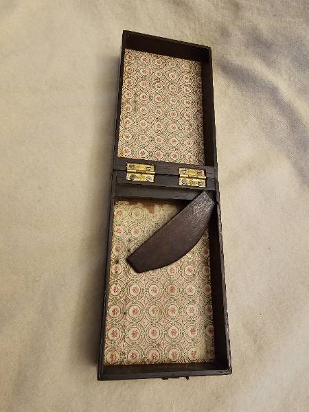Victorian Tunbridge Ware Folding Cribbage Board 