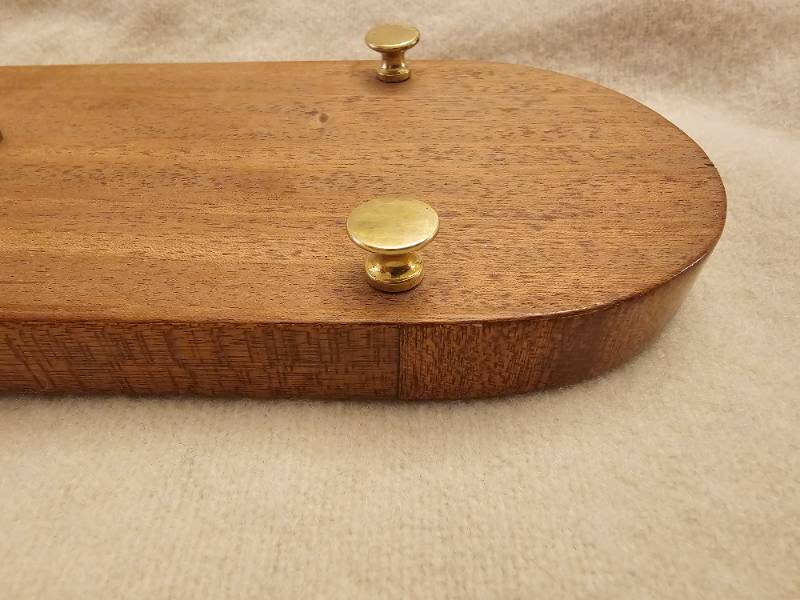 Superb Large Victorian Tunbridgeware Cribbage Board on Brass Feet