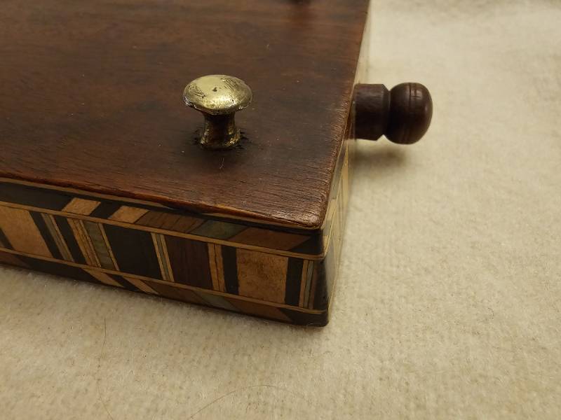 Regency Tunbridgeware Masonic Cribbage Board by 