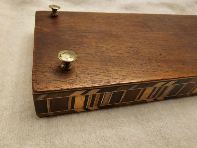 Georgian Tunbridgeware Masonic Inlaid Cribbage Board