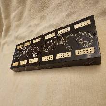 Ceylonese Solid Coromandel  Victorian Folding Cribbage Board